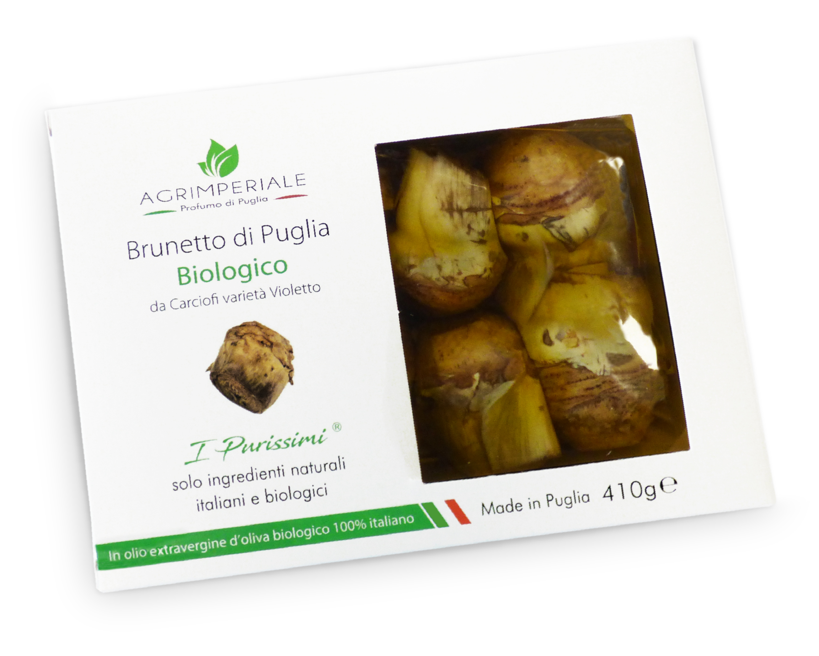 Carciofi Pugliesi Biologici "Brunetto di Puglia" - 410 g. Linea "I Purissimi"