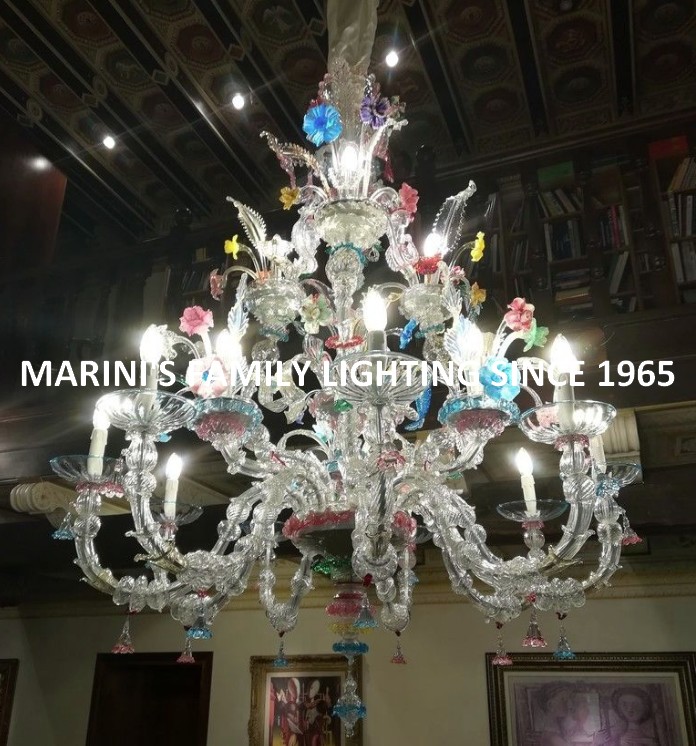 Qualificati restauratori di lampadari antichi, lampadari e specchi in vetro di Murano