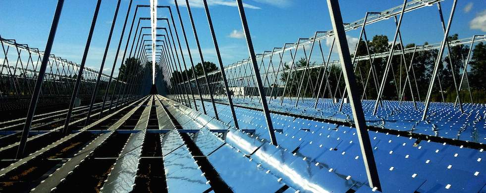 Impianto ibrido solare termico a concentrazione LFR per generazione olio diatermico a 300 °C