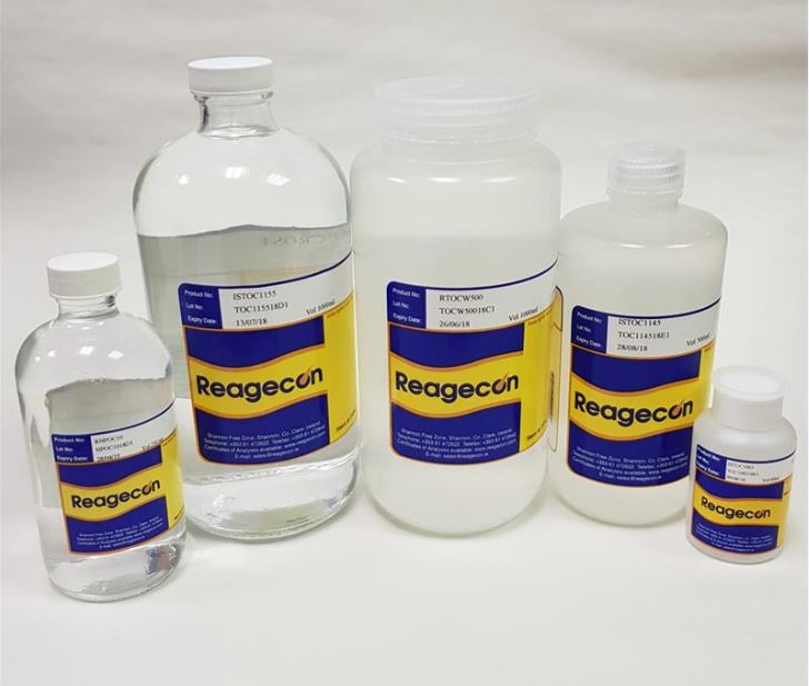 ISTOC1133  TOC Reagent Water, 0.5 mg/L C from USP, 250ml Bottles, Kit