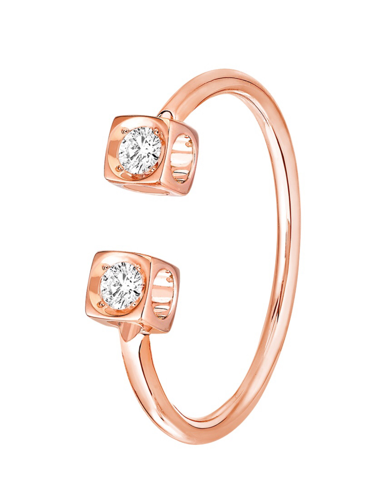 Rose Gold 18kt With 2 Diamonds ct. 0,14
