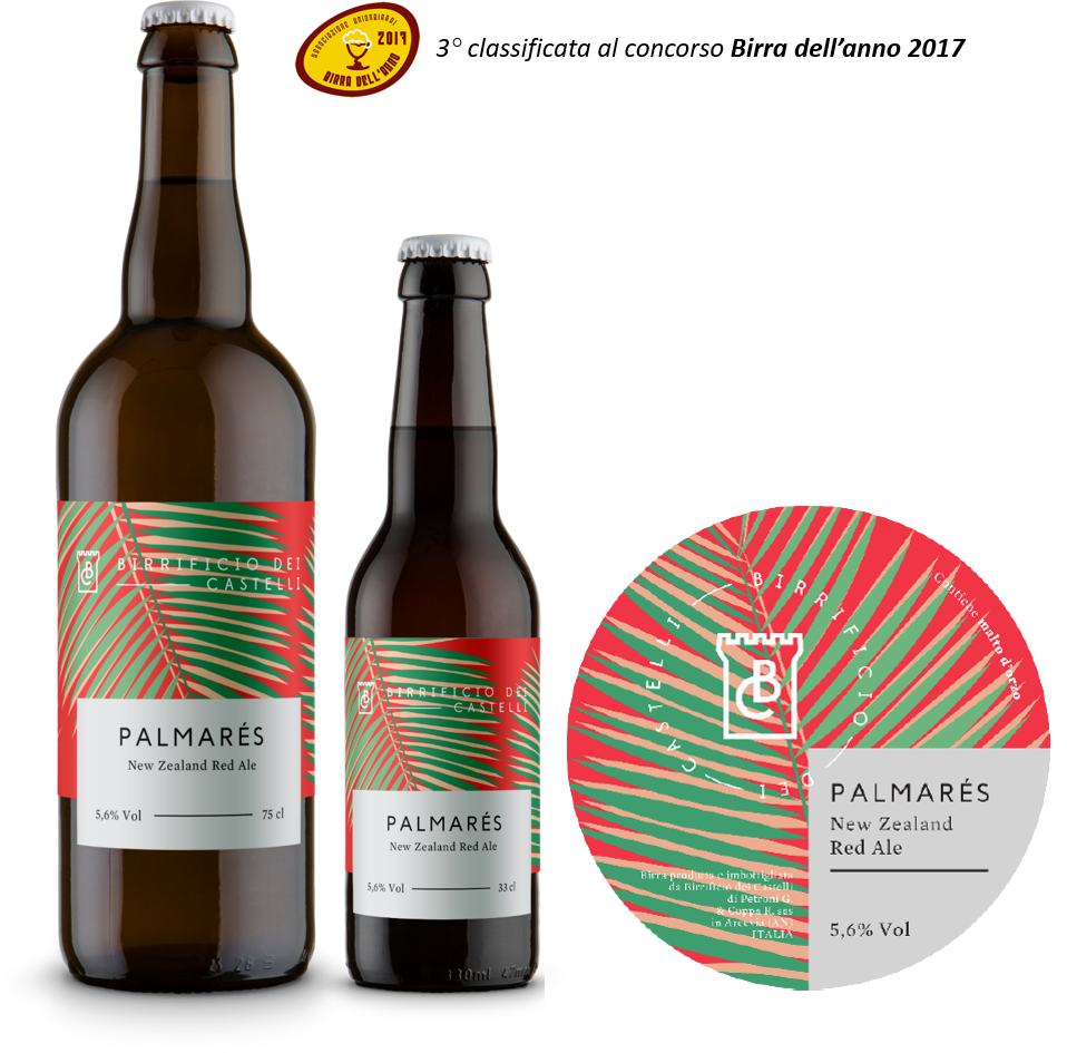 Palmarès è una red ale birra artigianale inglese stile mild bitter. Siamo in Arcevia nella regione Marche. Birra rossa