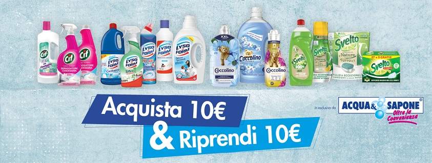Spendi e Riprendi Unilever “Acquista10€&RIPRENDI10€”