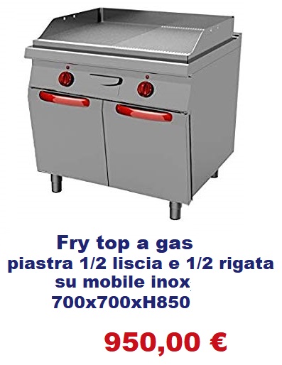 Fry top a gas