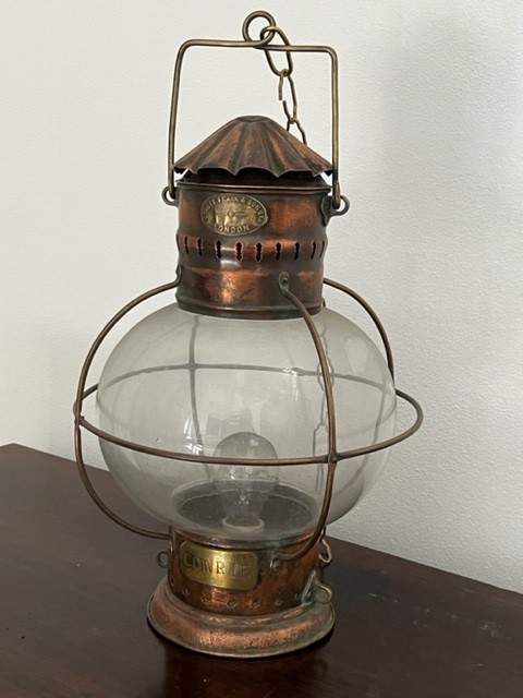 Lampada lanterna a sospensione del 1800 restaurata