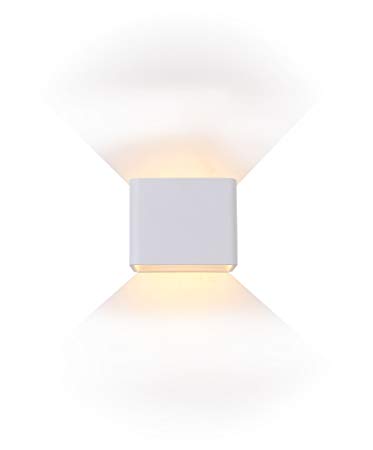 Lampada LED 5W impermeabilità IP44 colore luce bianco caldo corpo bianco