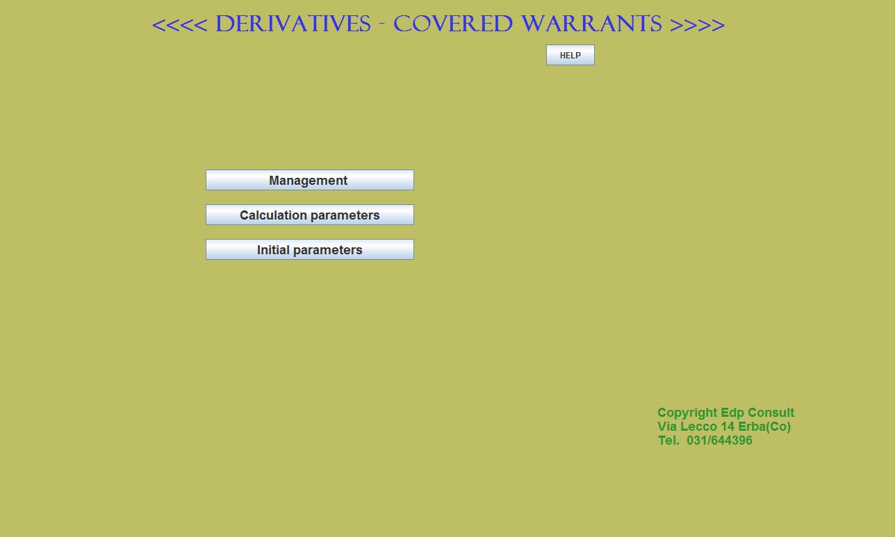MANAGEMENT OF DERIVATIVE PRODUCTS