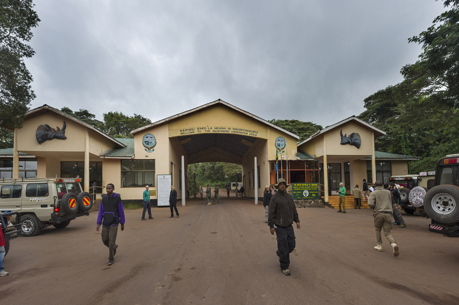 the entrance to the Ngorongoro crater