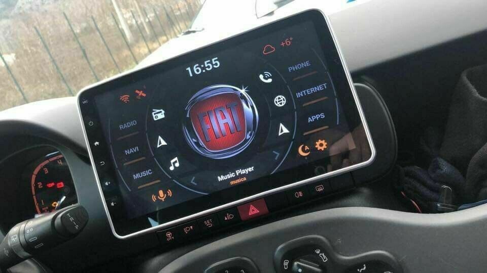 AUTORADIO GPS NUOVA FIAT PANDA 10 POLLICI Android 11 Wi-Fi 4G USB BLUETOOTH