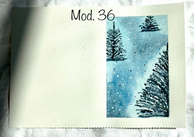 MyArt - Watercolors prints - 15x21 cm - color - "Christmas" series - (mod. 26 / 32-42 / 46)