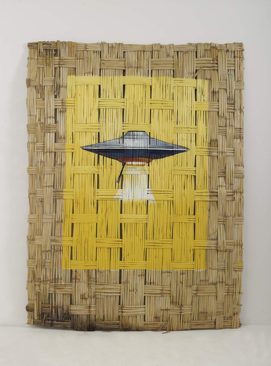 2011, oil on straw, 193 x 133 cm