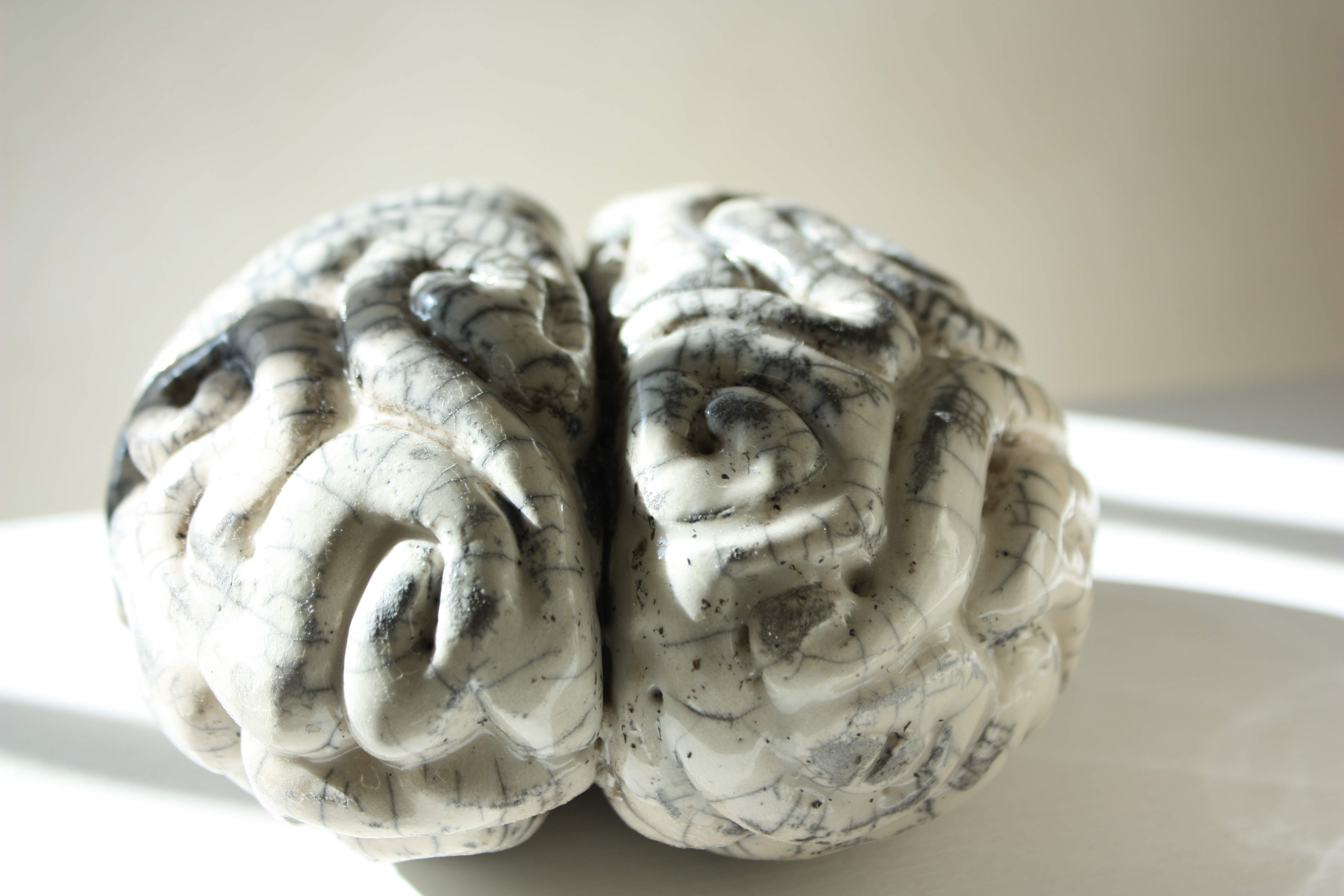 inside-brain. raku ceramic