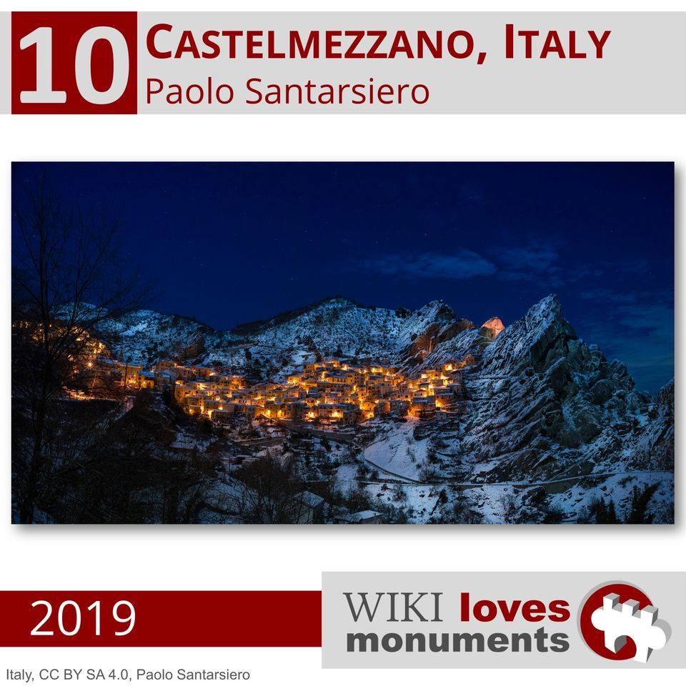 Una foto di Castelmezzano tra le prime 10 di Wiki Loves Monuments  - 14 gennaio 2020
