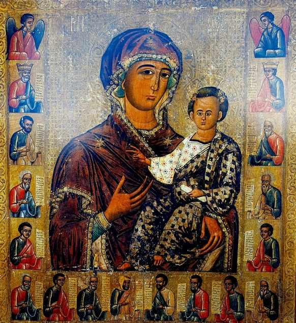 42 La Vergine con i profeti seconda meta XVI s dalla chiesa dello Spirito Santo di Potelychjpg