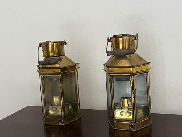 Lanterne in ottone lampade del 1800