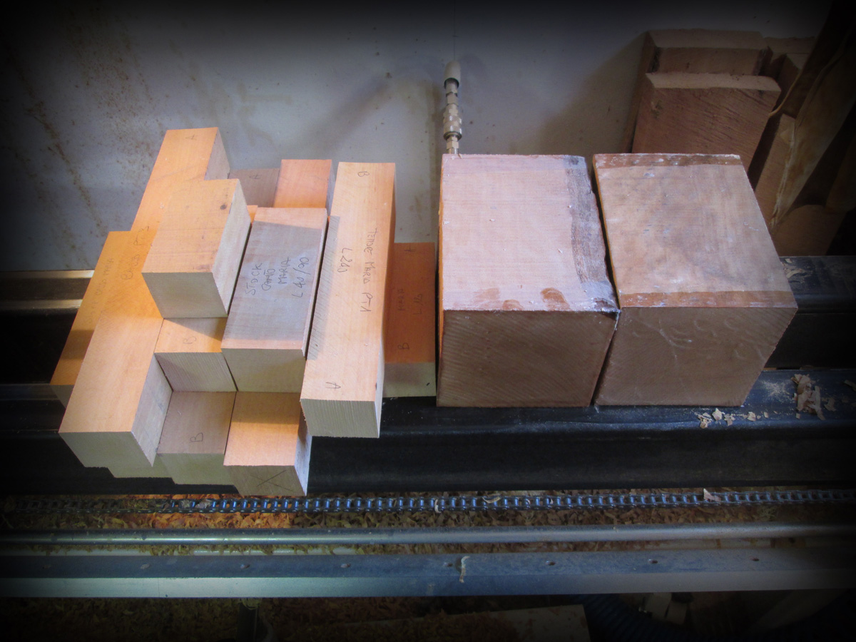 Wood ready to be machined