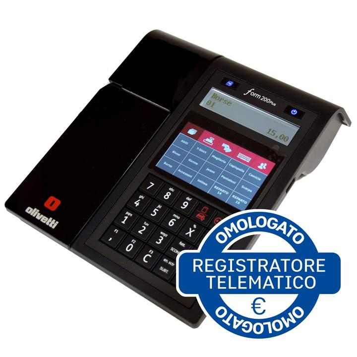 Registratore Telematico Touch Screen adatto alle piccole attivita e negozi.