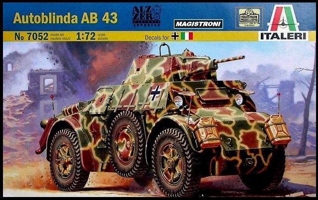 Autoblinda ab41 cr42 lw kit 1:48 mezzi militari scala italeri 