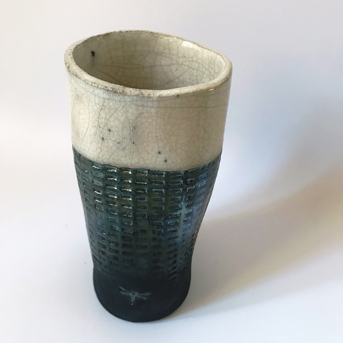 Vaso in ceramica Raku