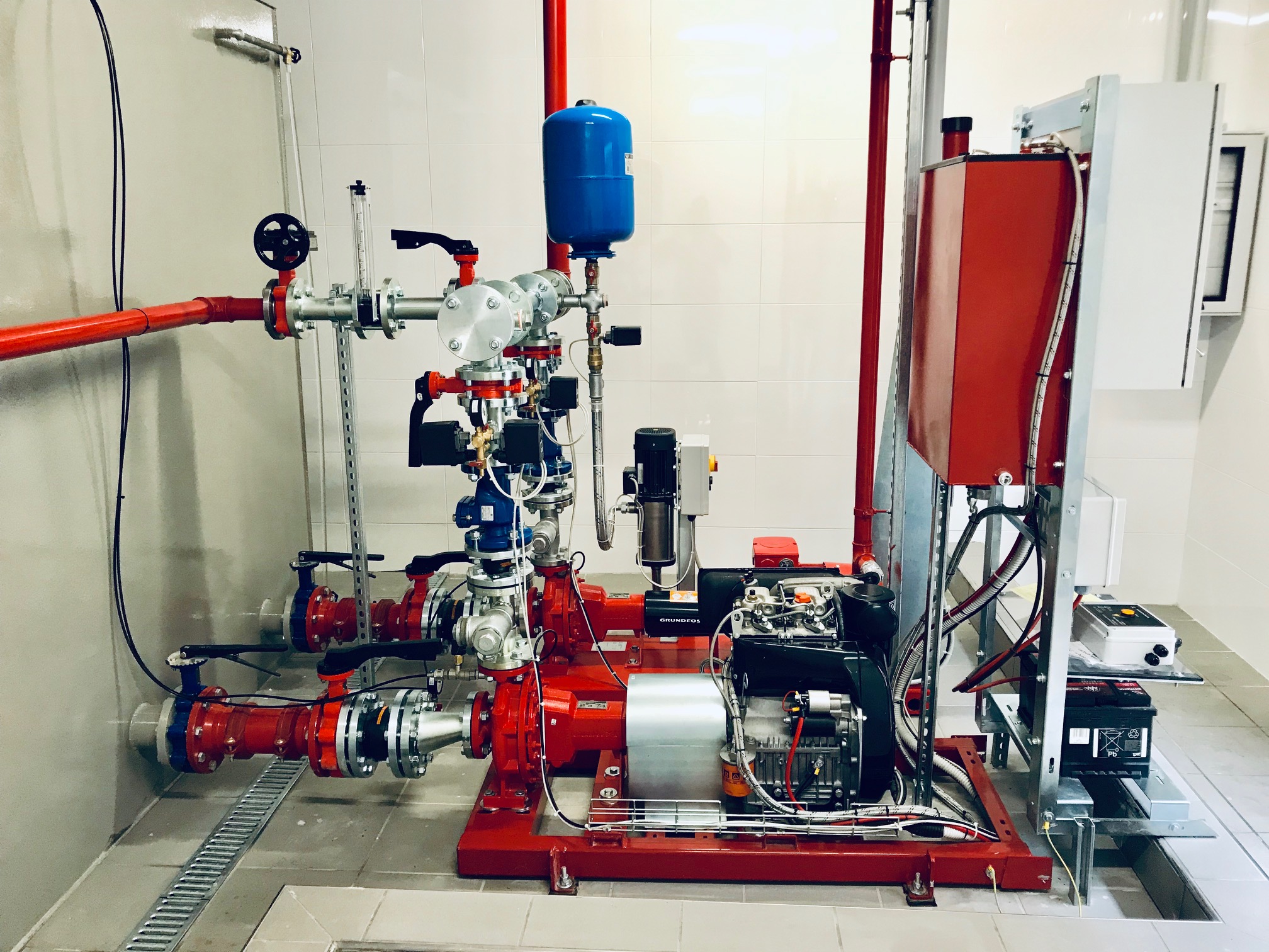 Centrale antincendio - Gruppo di pressurizzazione idrica impianto di spegnimento.