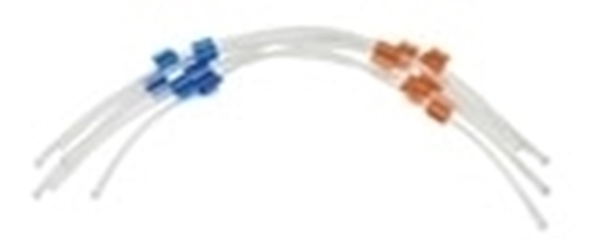 G3280-67047  Tubing, peristaltic pump, Tygon, 2-bridged, blue/orange tabs, 0.25 mm id, 12/pk