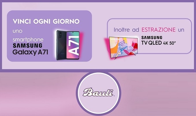 Vinci Samsung Galaxy A71 Con Bauli “Dolcezza ad alta definizione”