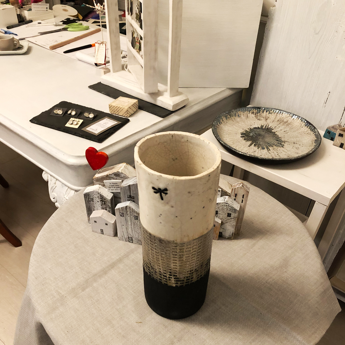Vaso grande in ceramica Raku