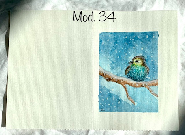 MyArt - Watercolors prints - 15x21 cm - color - "Christmas" series - (mod. 26 / 32-42 / 46)