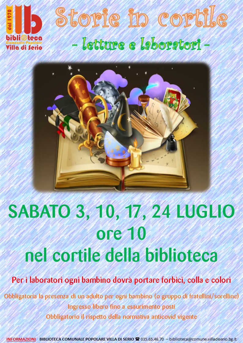 Tornano gli incontri di promozione della lettura presso la biblioteca di Villa di Serio - Bergamo, a cura di Marianna Agostino - I libri ti portano lontano