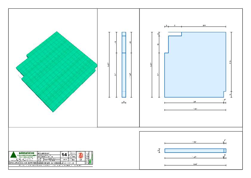 Struttura clt - tavola di produzione geometrie pezzo -elemento clt