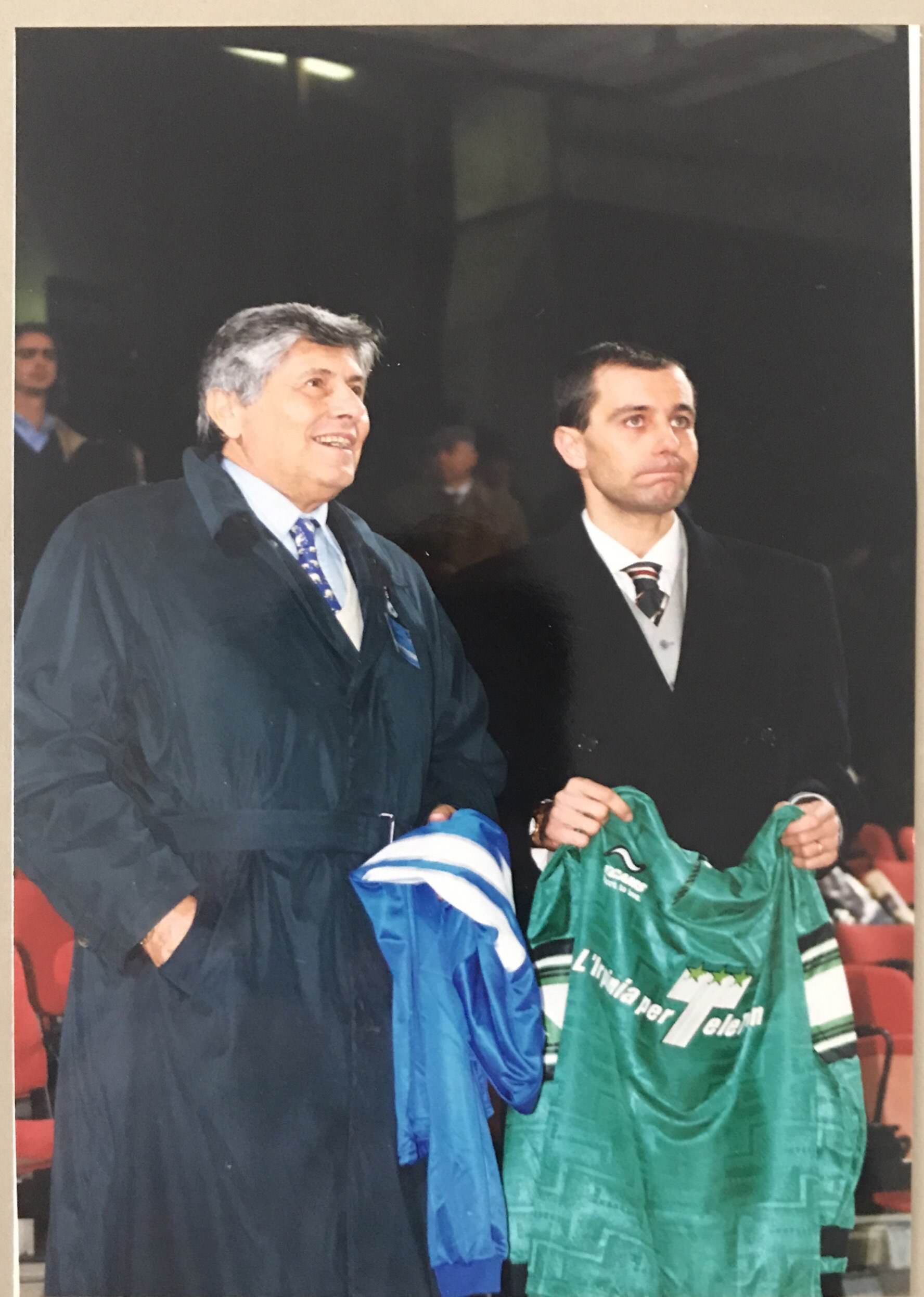 Il Presidente della FIGC dott. Luciano Nizzola durante l’incontro di calcio Italia – Spagna.
