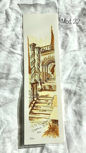 Myart- Monochrome watercolor Bookmark prints  "Glimpses"  - measures 7.5 x 26 cm - (mod 21 - 25)