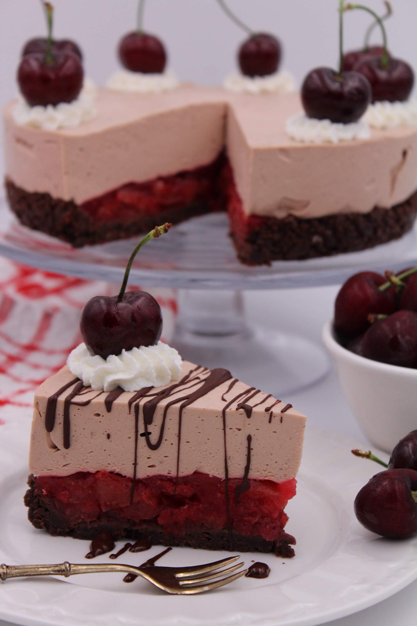 Luscious Black Forest Cheesecake