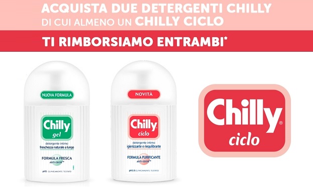 Rimborso Chilly Ciclo “Chilly Ciclo scegli sempre un detergente intimo specifico”