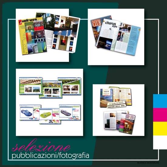 Pubblicazione servizi fotografici su riviste e siti web e-commerce. Periodo 2004/2006