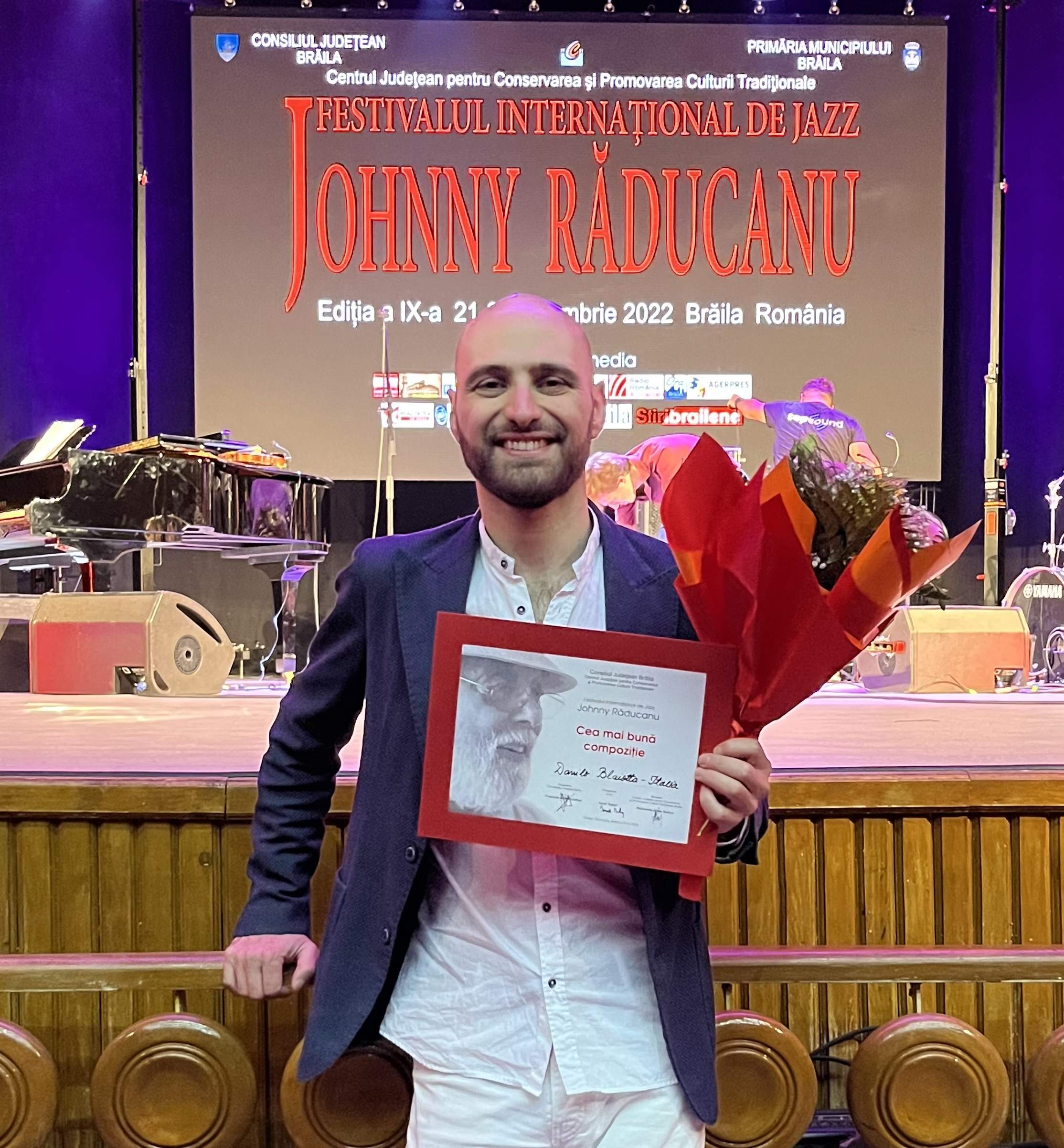 Danilo Blaiotta wins the Prize for Best Composer at the Johnny Raducanu International Jazz Festival! (Braila / Romania)