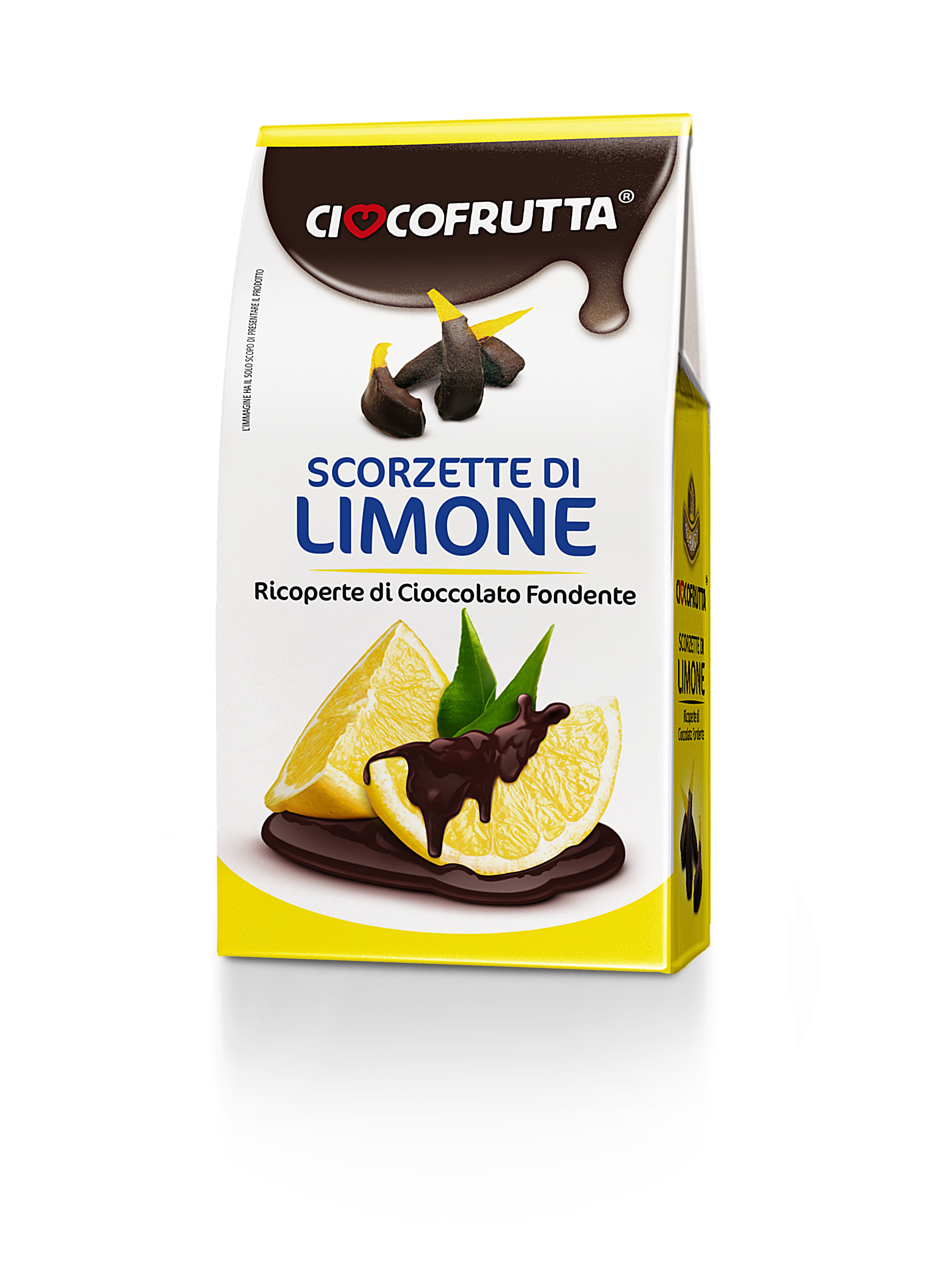 Scorzette di limone  ricoperte di cioccolato fondente gr. 100