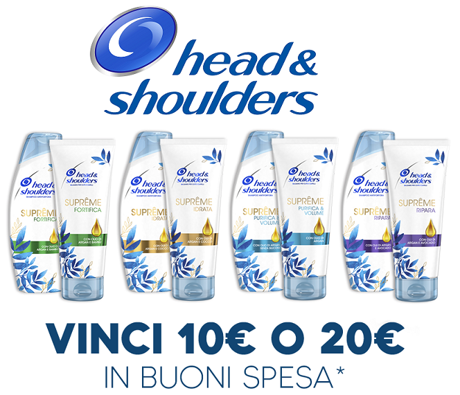 VINCI Buoni da 10€ o 20€ Con Head&Shoulders “VINCI CON H&S”