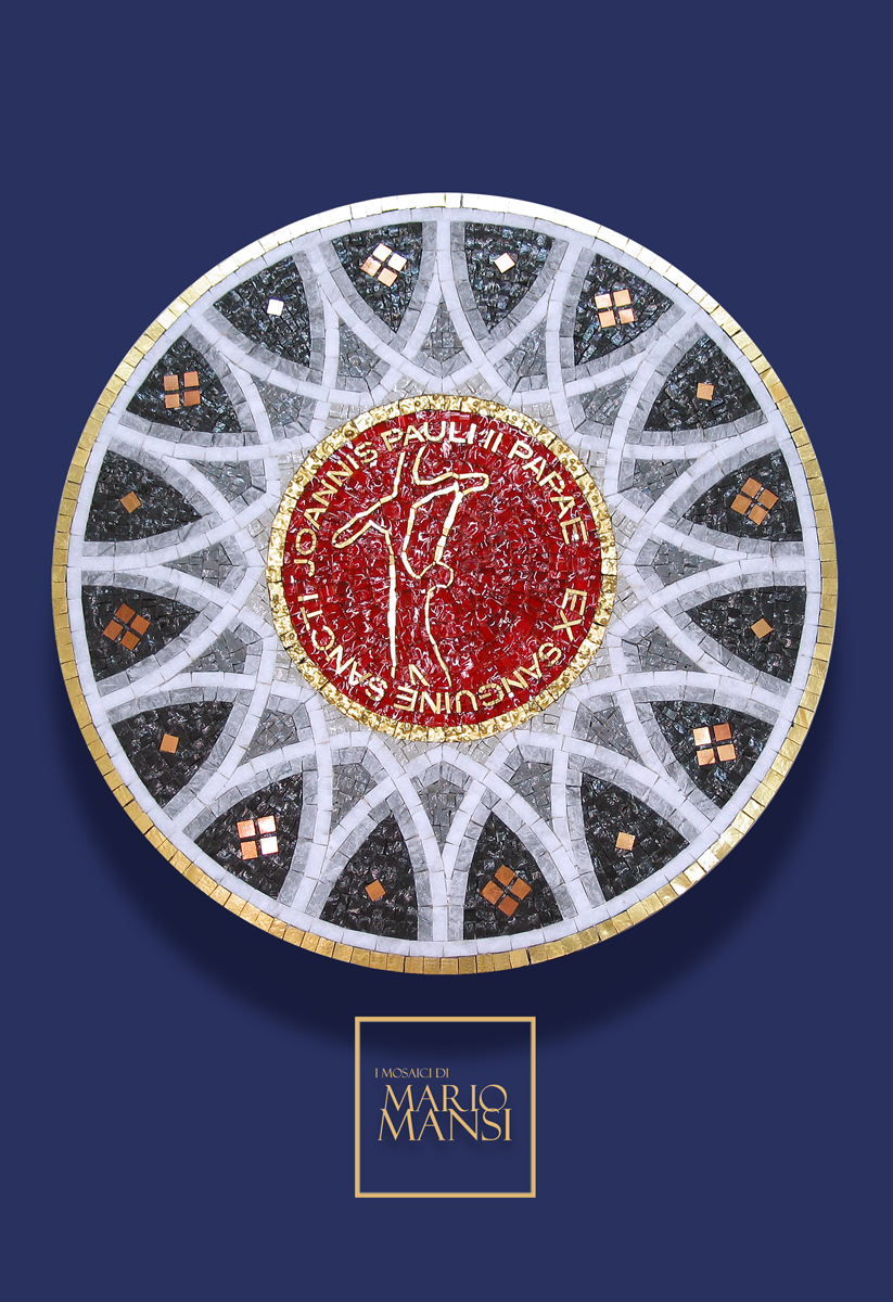 20" diameter - gold, marble and venetian mosaic