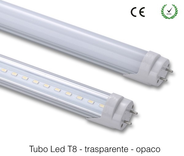 TUBO T8 COMMERCIALE G13 T8 90CM 13W TRASP. o OPACO - 3000 o 4000K