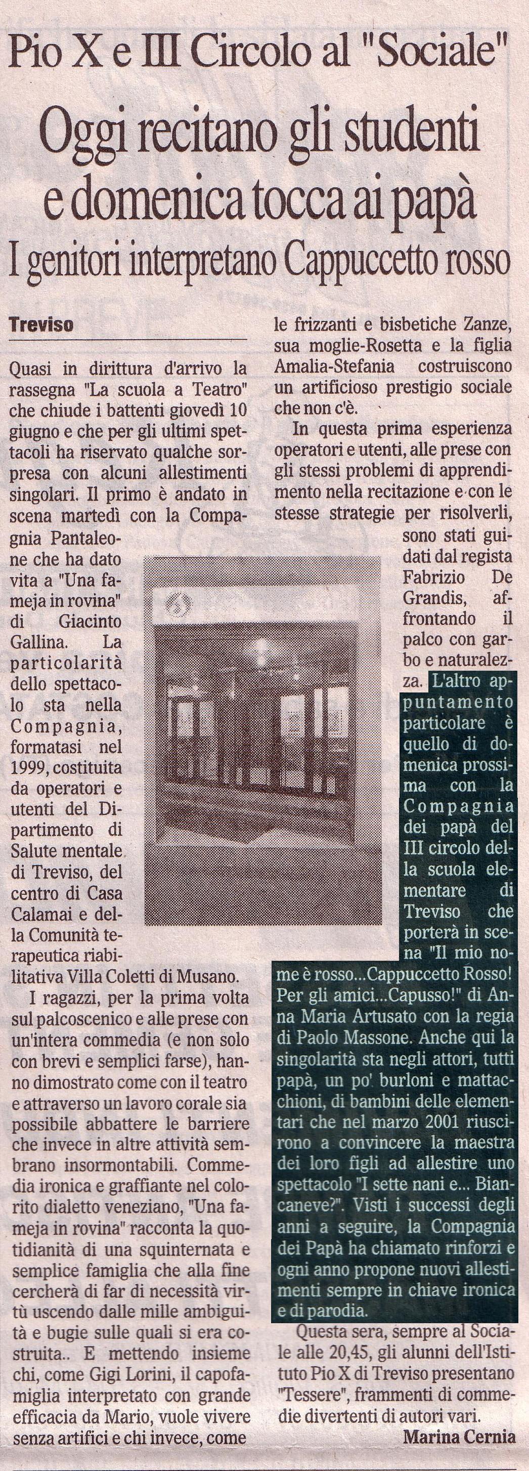 Gazzettino di Treviso 04/06/2004
