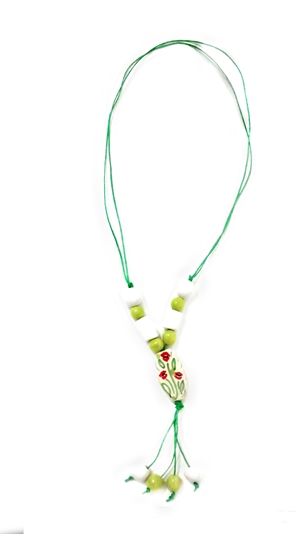 Ceramic necklace green 