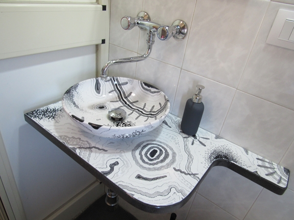 Modern white sink