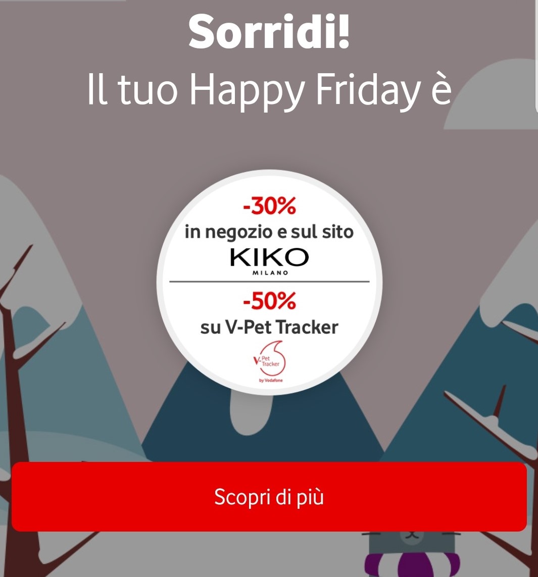 Sconto del 30% KIKO con Vodafone Happy
