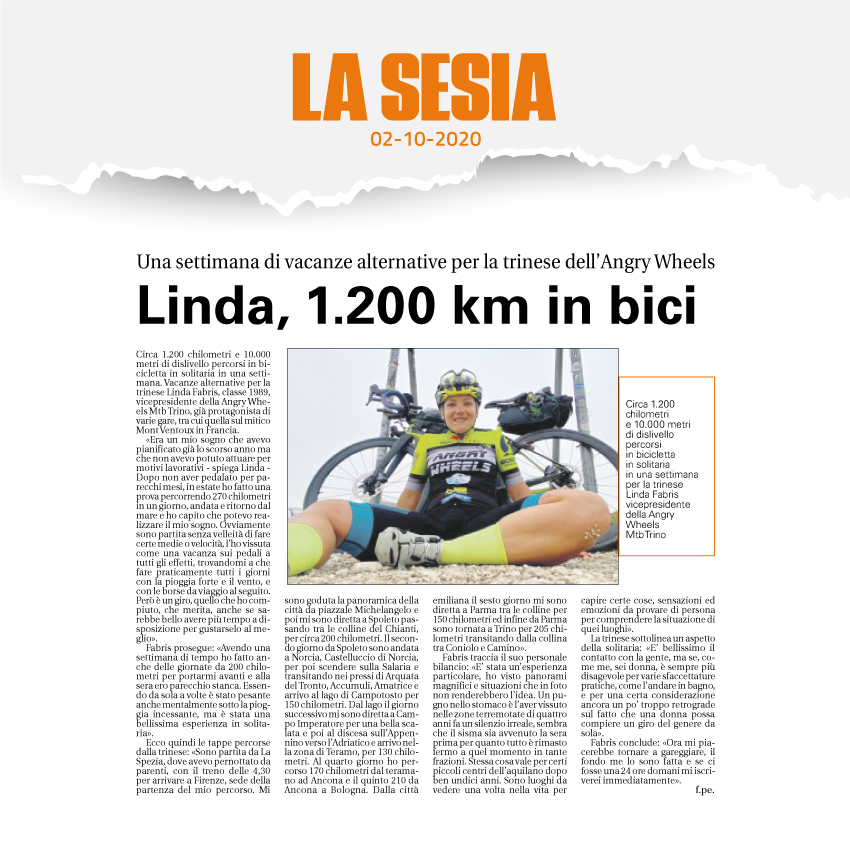 Linda 1.200 km in bici, una settimana di vacanze alternative!