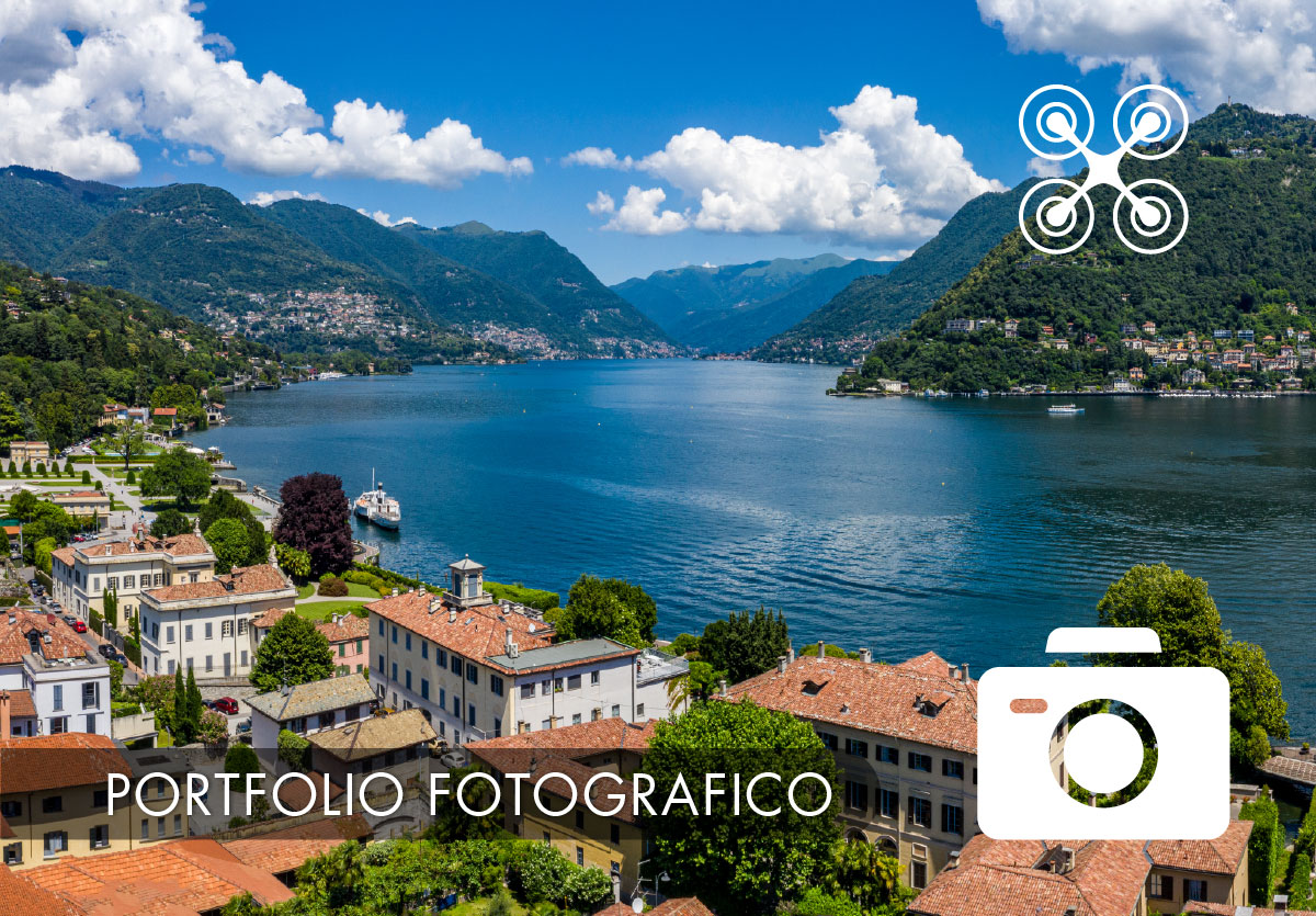 Fotografie con droni Lago di Como