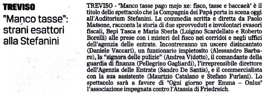 Il Gazzettino di Treviso 07/02/2015