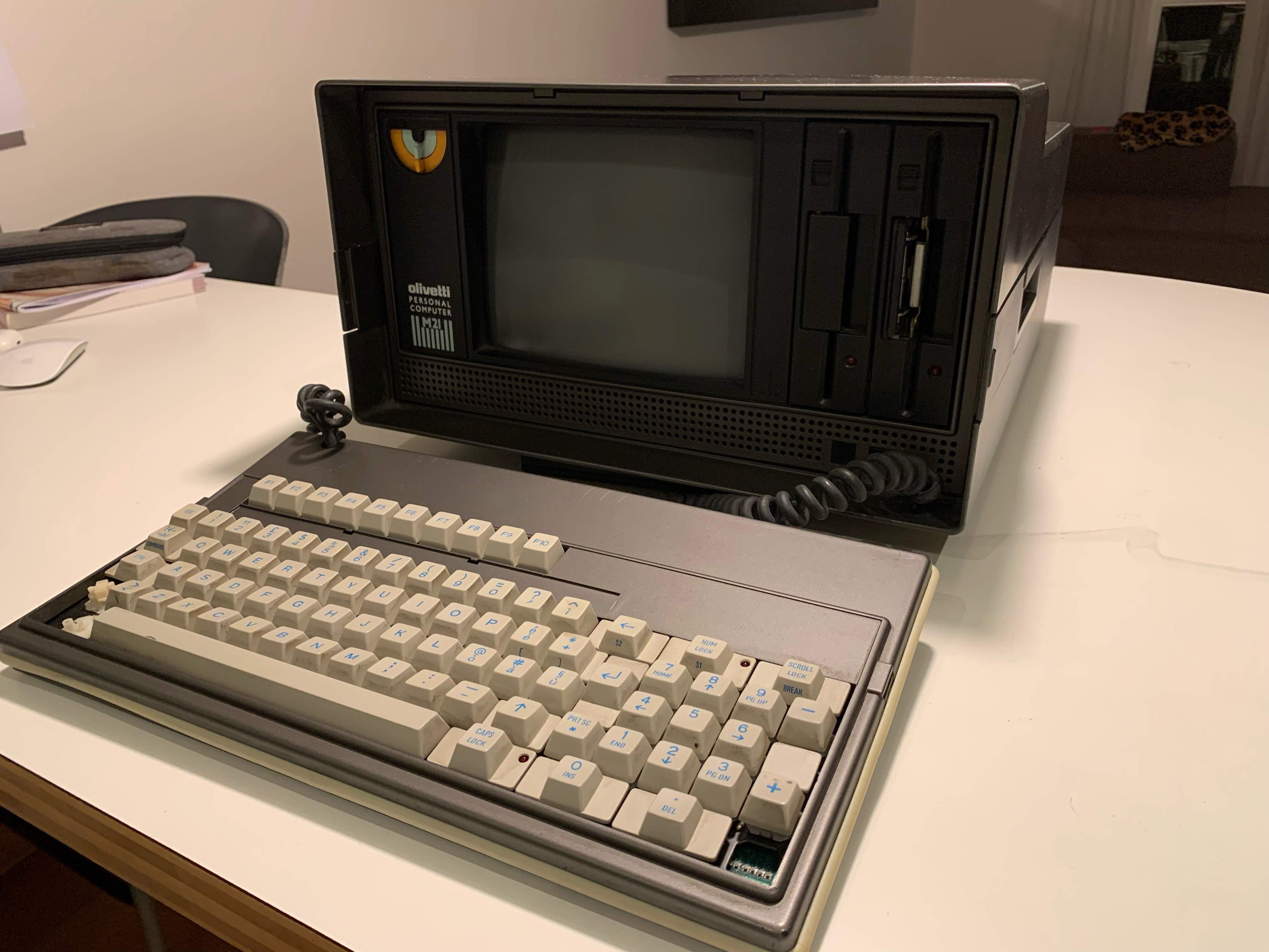1984 first Olivetti transportable computer