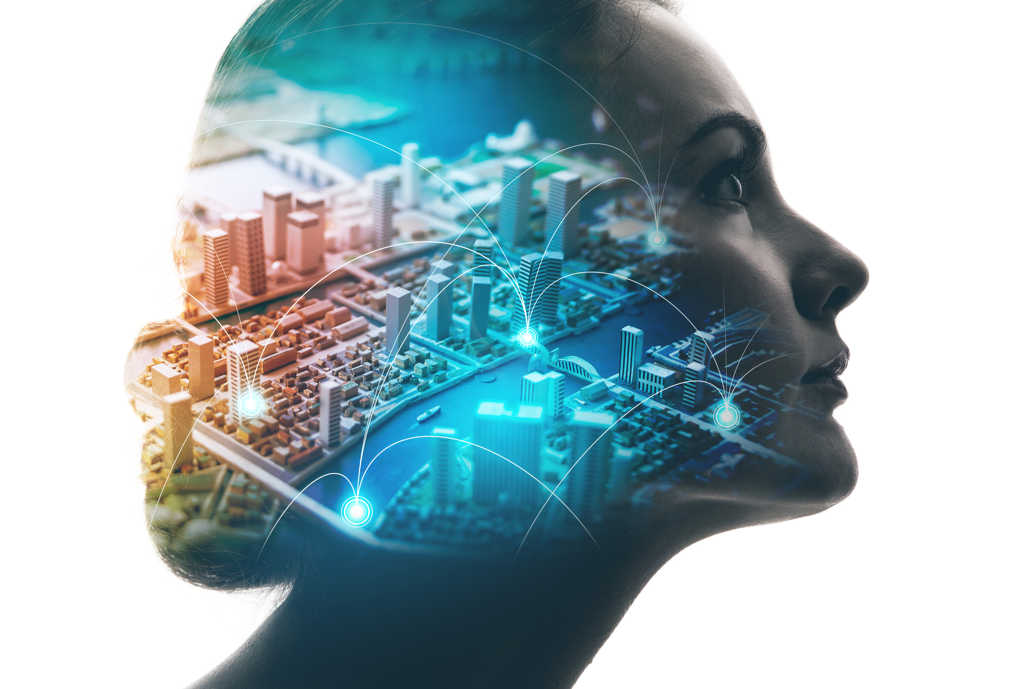 ai-artificial-intelligence-concept-woman-profile-and-smart-city-mixed-mediajpg