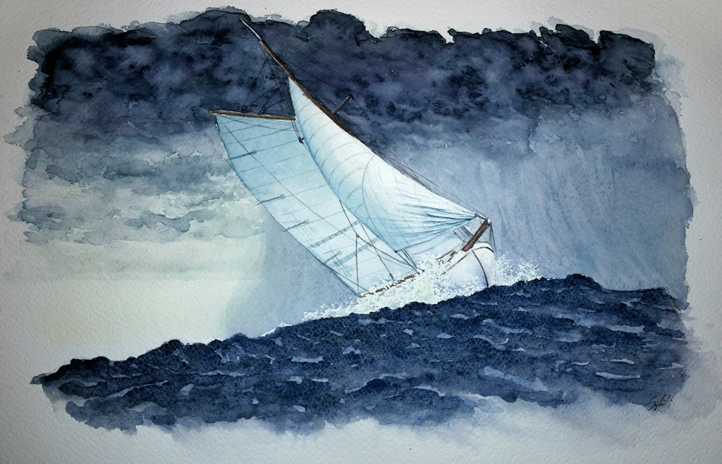 waterpaint of sales in the storm